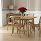 FITAN SOLID OAK SQUARE DINING TABLE (90 X 90) NATURAL + 4 MELROSE SOLID OAK CROSSBACK CHAIRS NATURAL - MyChocolateWood