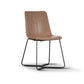 Brown Stanton PU dining chair with metal legs, stylish and modern seating from MyChocolateWood.