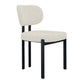 KILBRIN NATURAL CHENILLE/BLACK METAL DINING CHAIR - MyChocolateWood
