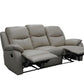 LANCEY PREMIUM LEATHER 3 SEATER RECLINER SOFA + 2-SINGLE MANUAL RECLINER  ARMCHAIRS WHEAT - MyChocolateWood