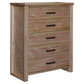 COLHAM MESSMATE TIMBER 5 DRAWER TALLBOY/CHEST OF 5 DRAWERS NATURAL - MyChocolateWood