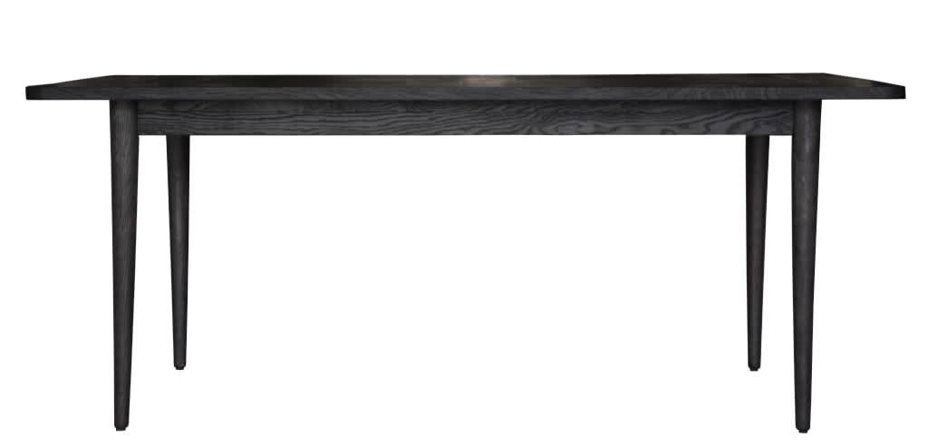 FARLOW OAK DINING TABLE SANDBLASTED BLACK  180CM