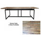 JESPIE RECYCLED ELM & IRON DINING TABLE 240CM - MyChocolateWood