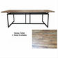 Jespie Recycled Elm & Iron Dining Table 240cm - Chocolate Wood