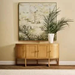 ENNIS OAK & OAK VENEER 4-DOOR BUFFET/SIDEBOARD OAK - MyChocolateWood