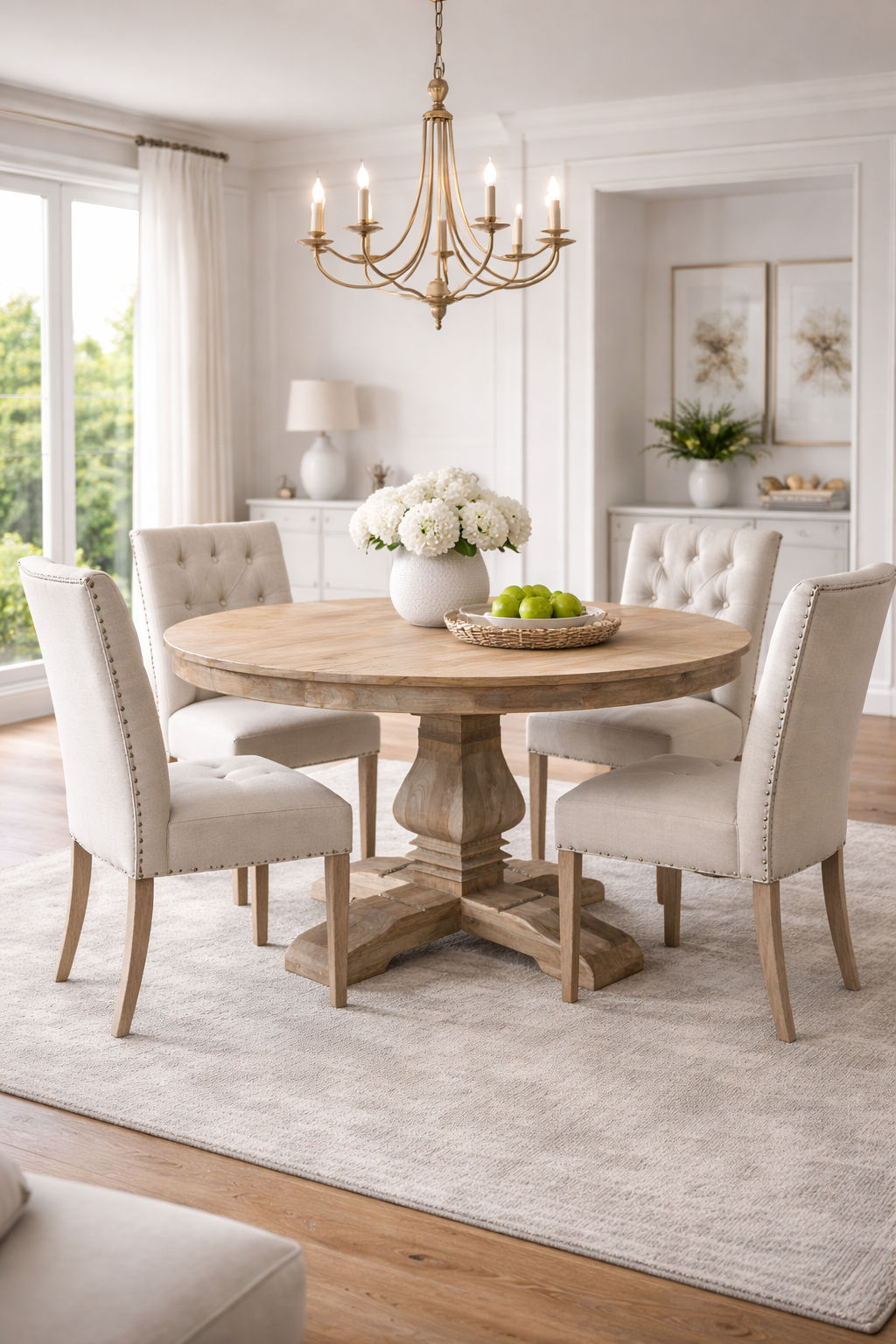 TIVOLI RECYCLED ELM ROUND DINING TABLE 140CM DIAMETER - MyChocolateWood