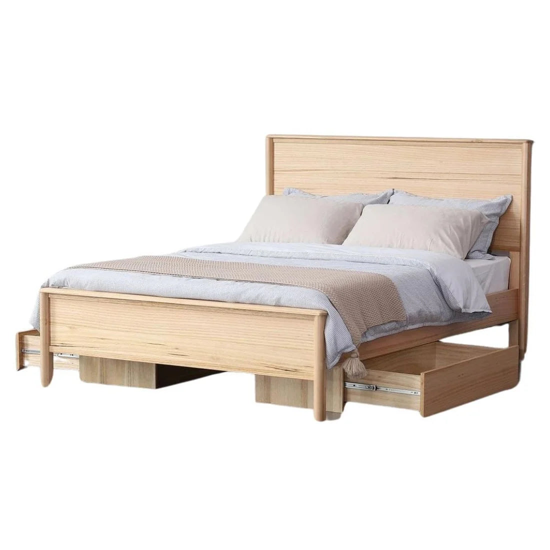 AMIAS NATURAL ASH TIMBER UNDER BED STORAGE DRAWER - MyChocolateWood