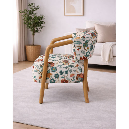 THALIA FLORAL ARMCHAIR LOUNGE CHAIR ACCENT CHAIR