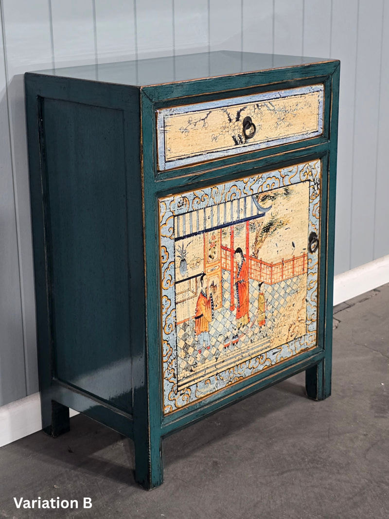 Mimi Recycled Pine Bedside Table/Living Room/Lounge Accent Piece (Variation B)