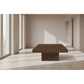 Hudson Solid Mindi Timber Square Coffee Table 90cm in Walnut - Chocolate Wood