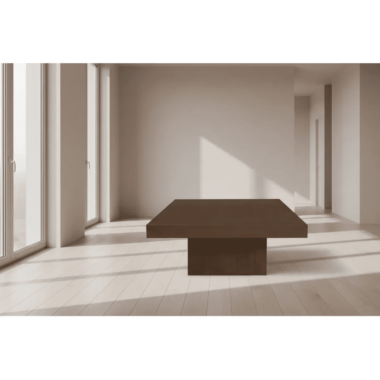 Hudson Solid Mindi Timber Square Coffee Table 90cm in Walnut - Chocolate Wood