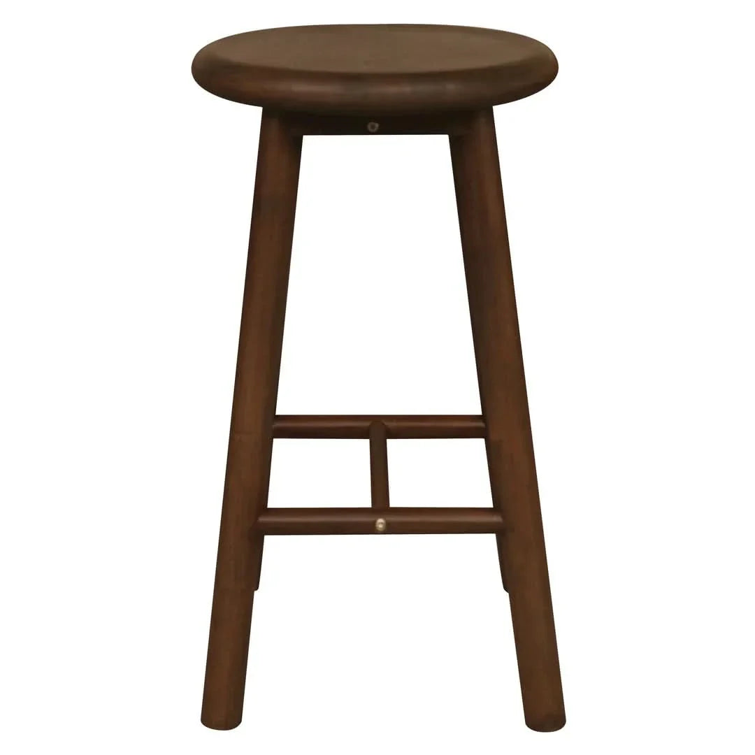 Newport Solid Mahogany Bar Stool / Counter Stool in Walnut - Chocolate Wood