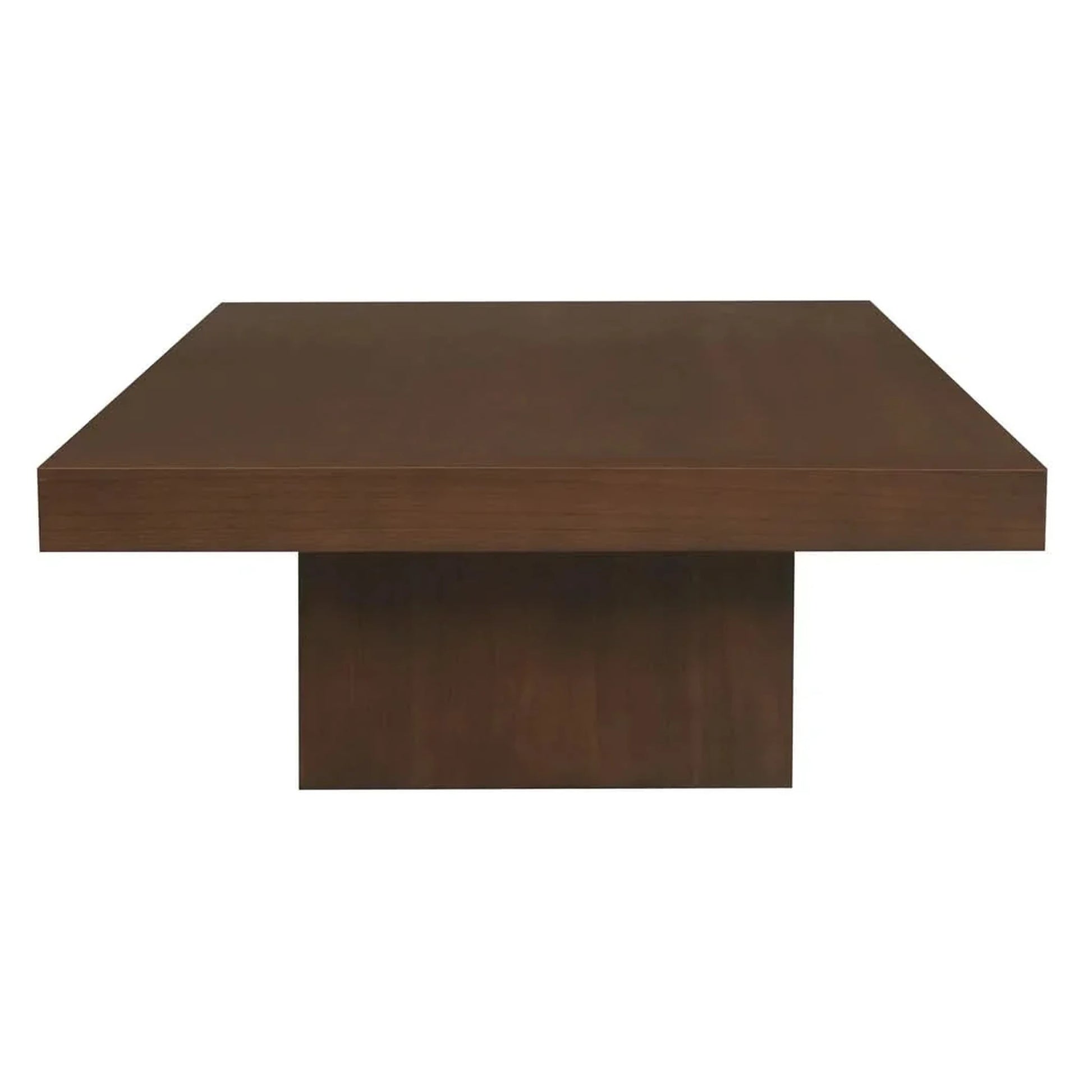 Hudson Solid Mindi Timber Square Coffee Table 90cm in Walnut - Chocolate Wood