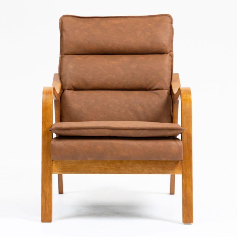 NAVONA RICH BROWN PU ACCENT ARMCHAIR - MyChocolateWood
