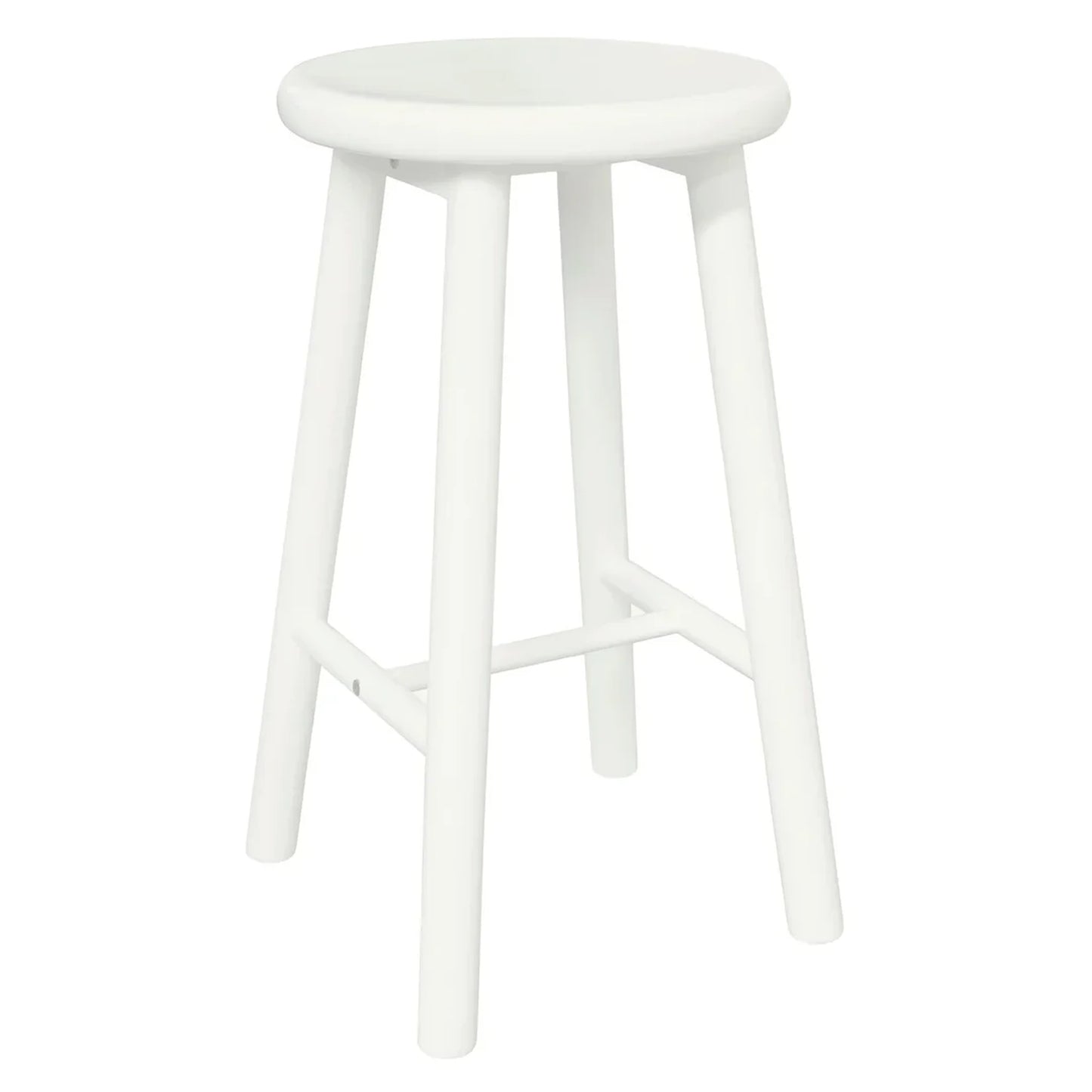 Newport Solid Mahogany Bar Stool / Counter Stool in White - Chocolate Wood
