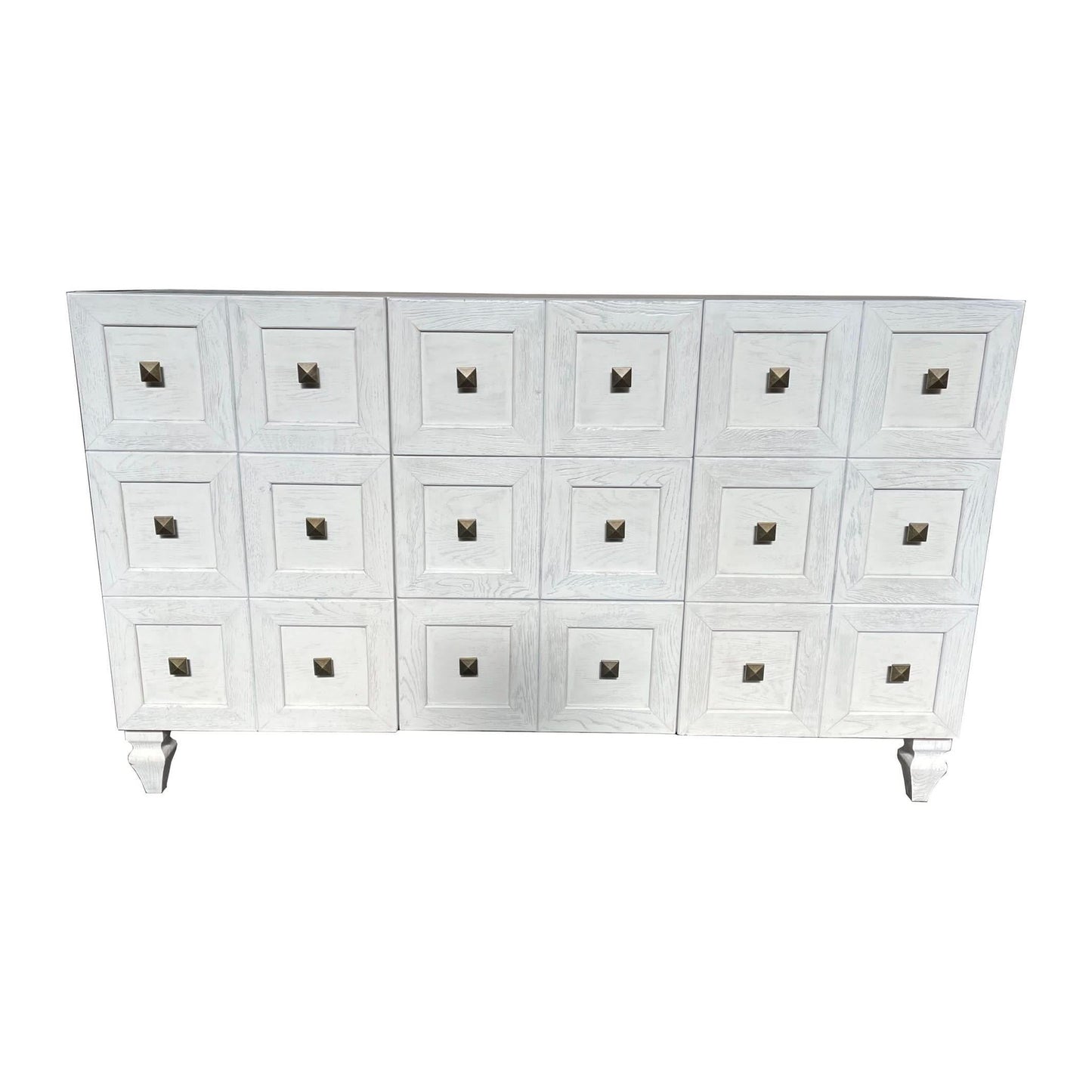 Chiko Designer 2-Door 3-Drawer Sideboard / Buffet in White - Chocolate Wood