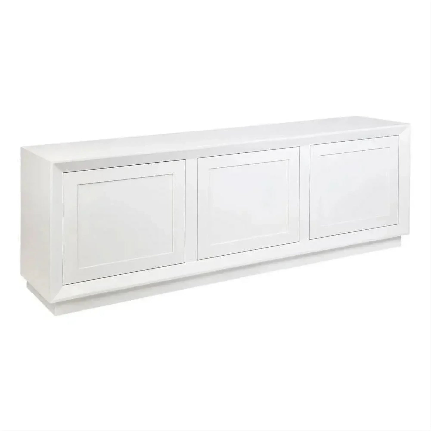 Carlson Oak Wood 3-Door Buffet / Sideboard 200cm in White - Chocolate Wood