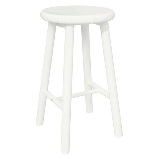 NEWPORT SOLID MAHOGANY BAR STOOL/COUNTER STOOL - WHITE - MyChocolateWood