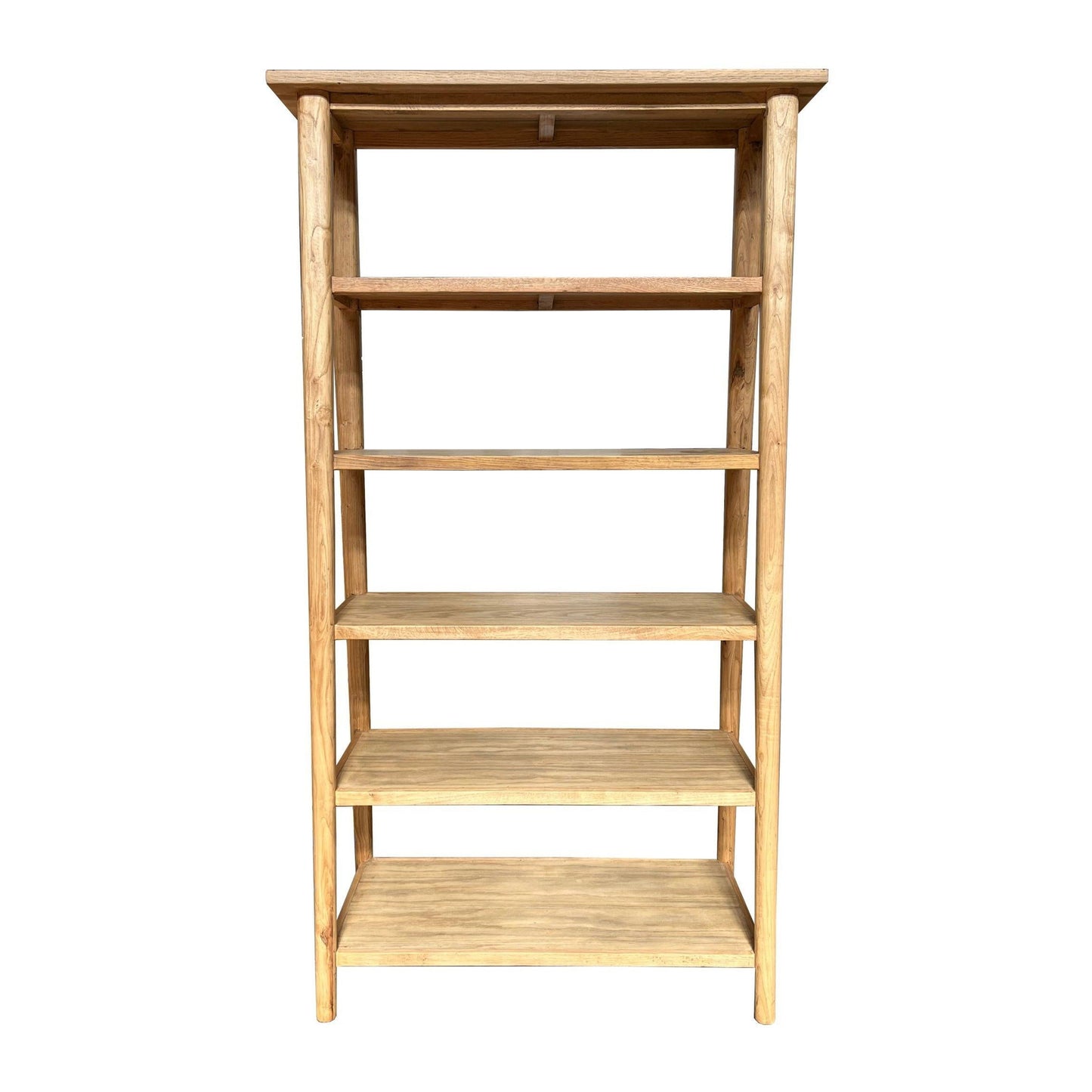 FITAN SOLID OAK WIDE 5-SHELF BOOKCASE BOOKSHELF/DISPLAY SHELVES