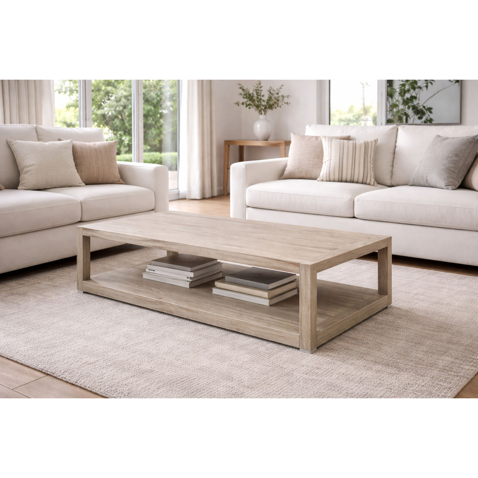 NEVANA  RECYCLED ELM TIMBER BLOCK COFFEE TABLE 140CM - MyChocolateWood