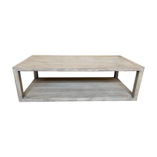 NEVANA RECYCLED ELM TIMBER BLOCK COFFEE TABLE 140CM - MyChocolateWood