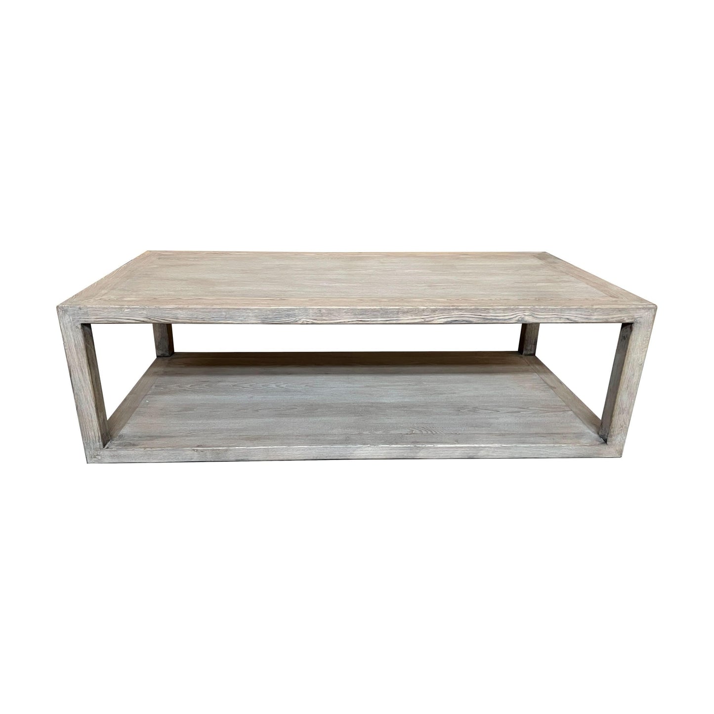 NEVANA  RECYCLED ELM TIMBER BLOCK COFFEE TABLE 140CM - MyChocolateWood