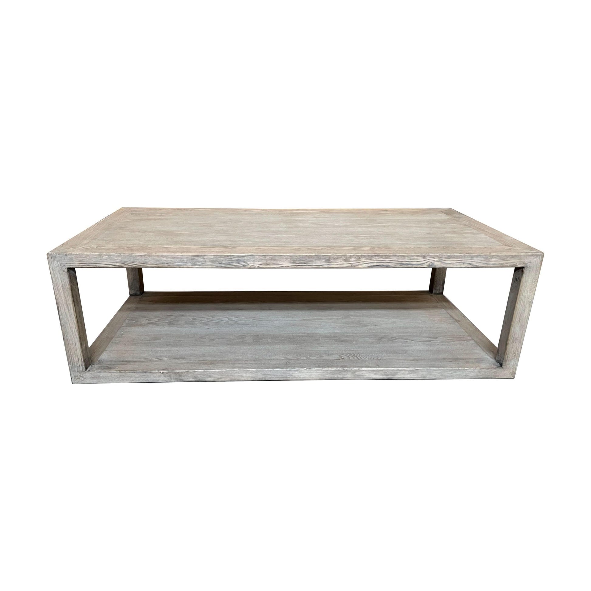 NEVANA  RECYCLED ELM TIMBER BLOCK COFFEE TABLE 140CM - MyChocolateWood