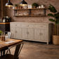 NEVANA  RECYCLED ELM TIMBER SIDEBOARD/BUFFET 6 DOORS 3 DRAWERS NATURAL - MyChocolateWood
