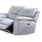 MERCOURI FABRIC 2-SEATER WITH 2 ELECTRIC RECLINERS - SOFA - STEEL COLOUR