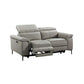 BRITTAS LEATHER 2-SEATER ELECTRIC RECLINER SOFA - GREY - MyChocolateWood