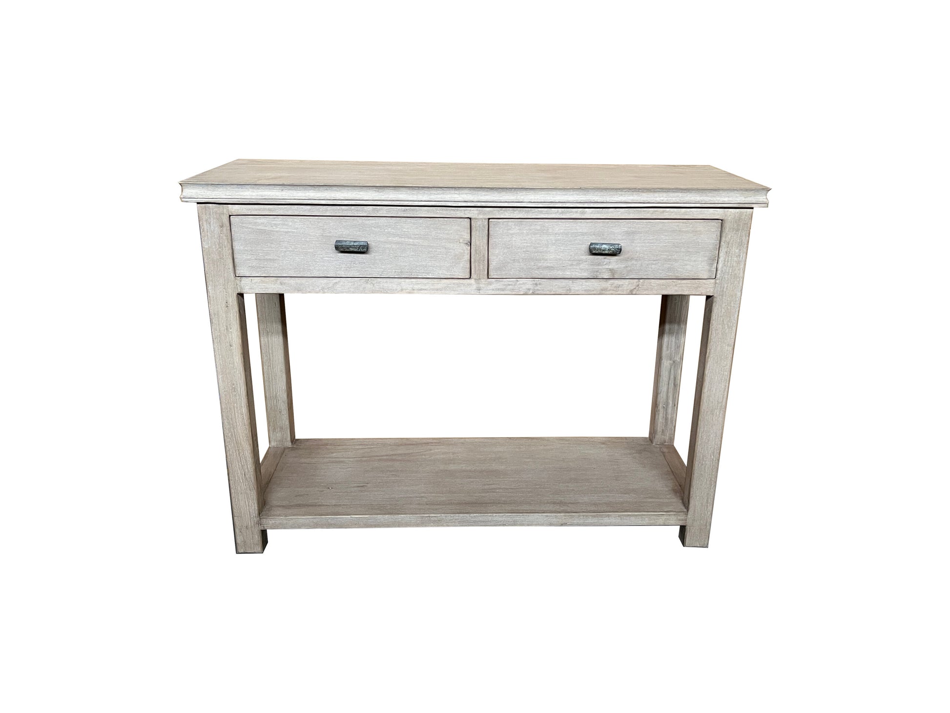 NEVANA  RECYCLED ELM TIMBER 2 DRAWER  CONSOLE TABLE/HALL TABLE - MyChocolateWood