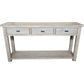 NEVANA  RECYCLED ELM TIMBER 3 DRAWER  CONSOLE TABLE/HALL TABLE - MyChocolateWood