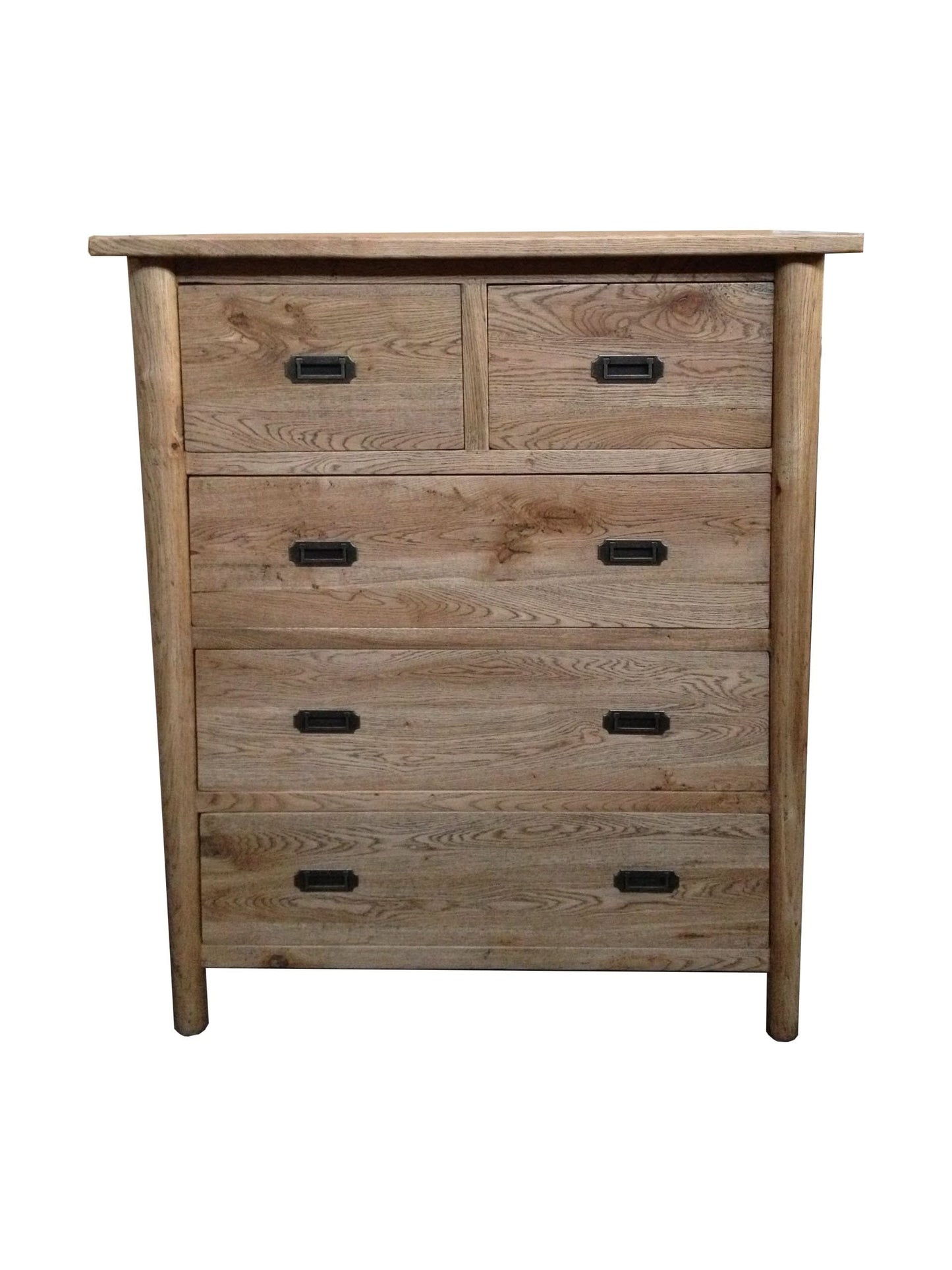 FITAN SOLID OAK 5-DRAWER CHEST OF DRAWERS - MyChocolateWood