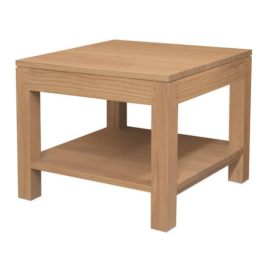 TANAKA SOLID MAHOGANY LARGE LAMP TABLE IN LIGHT PECAN - MyChocolateWood