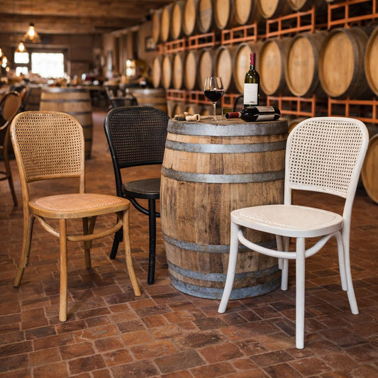 BERMUDA RECYCLED ELM DINING CHAIR IN DISTRESSED BLACK - MyChocolateWood