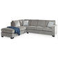 ASTOR LHF CHENILLE CHAISE WITH  SOFA BED ALLOY COLOUR (Copy) - MyChocolateWood