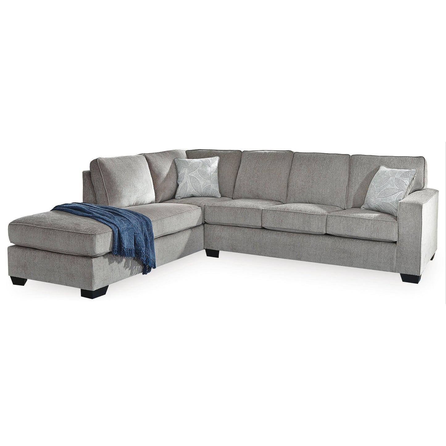 ASTOR LHF CHENILLE CHAISE WITH  SOFA BED ALLOY COLOUR (Copy) - MyChocolateWood