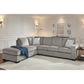 ASTOR LHF CHENILLE CHAISE WITH  SOFA BED ALLOY COLOUR - MyChocolateWood