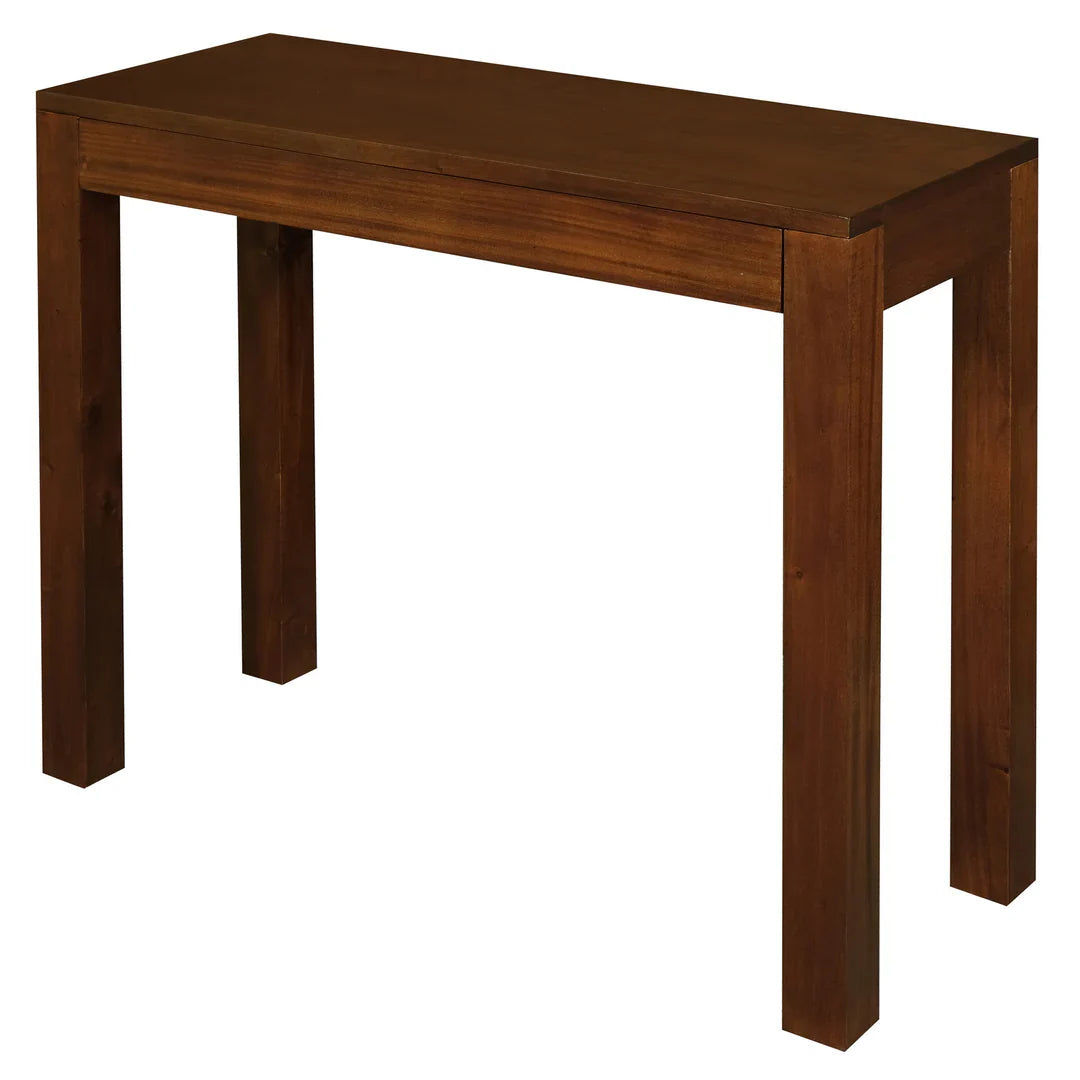 Tanaka Solid Mahogany Console Table 90cm with 1 Hidden Drawer in Mahogany - Chocolate Wood