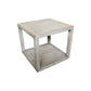 NEVANA  RECYCLED ELM TIMBER CUBE SIDE TABLE/LAMP TABLE - MyChocolateWood