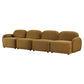 LORELEI  4-SEATER MODULAR FABRIC SOFA - TOFFEE COLOUR - MyChocolateWood