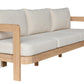 VERONA EUCALYPTUS TIMBER 3-SEATER OUTDOOR SOFA CREAM/LIGHT SMOKE