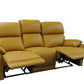 TORELLI GENUINE LEATHER 3-SEATER RECLINER  MUSTARD - MyChocolateWood