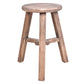 HARLOW ROUND STOOL IN SOLID HARDWOOD NATURAL 40X40X50CM