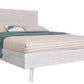 Halifax 4 Piece Solid Acacia Bedroom Suite: 1 Double Bed, 1 Tallboy, 2xBedside Tables  in Brushed White