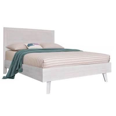 Halifax Solid Acacia Queen Bed in Brushed White