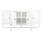 ENNIS 4 DOOR OAK & OAK VENEER BUFFET/SIDEBOARD WHITE - MyChocolateWood