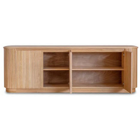 REMY NATURAL ASH 4 DOOR BUFFET SIDEBOARD IN NATURAL ASH COLOUR 240CM - MyChocolateWood