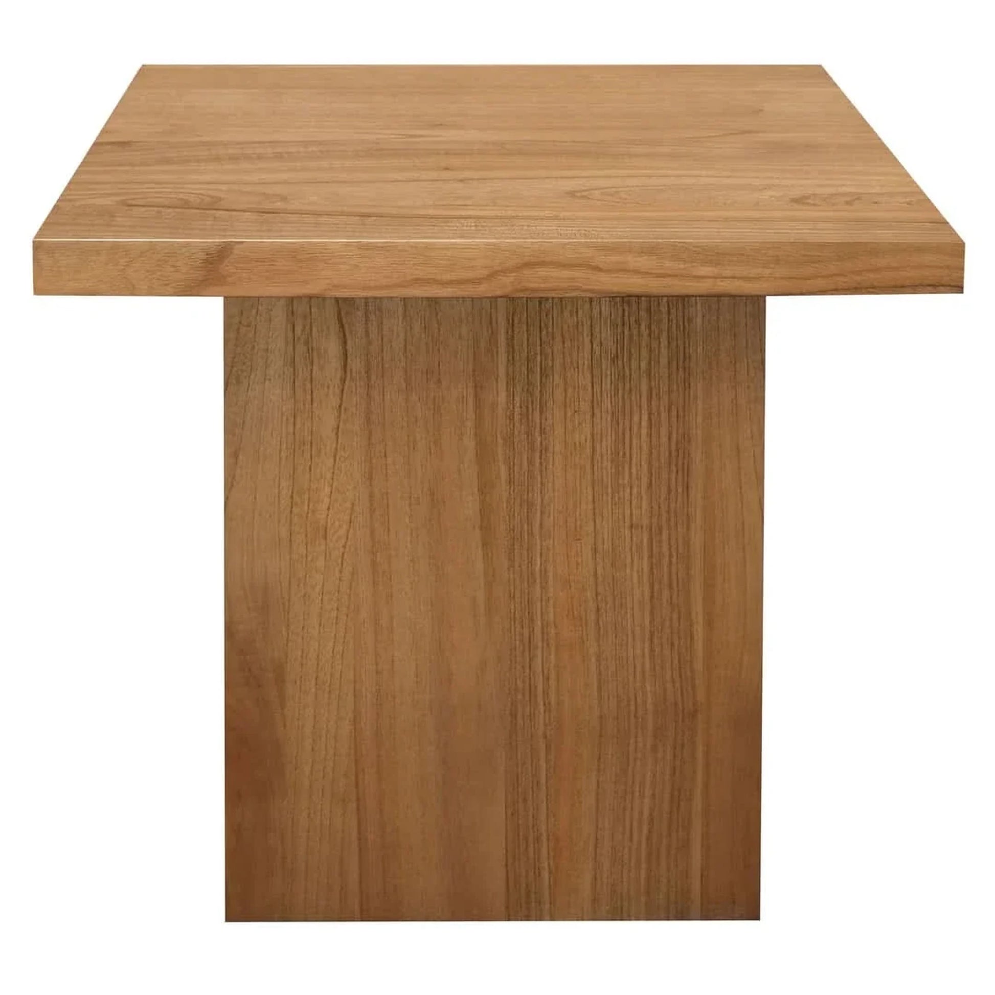 Cardew Solid Mindi Wood Petite Lamp Table / Side Table in Almond - Chocolate Wood
