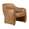 ANDERS TOP GRAIN COW LEATHER ARMCHAIR LIGHT BROWN